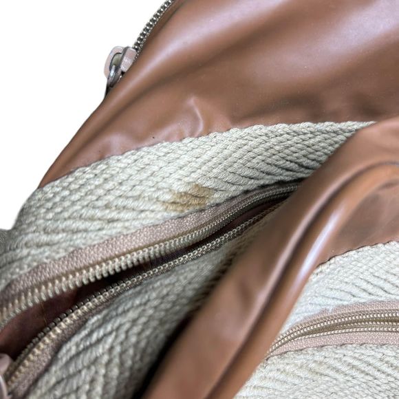 Vintage Diane Von Furstenberg DVF Brown Travel Bag with shoulder strap luggage - Picture 7 of 10